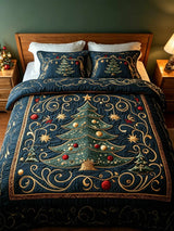 Winter Wonderland PinesQuilted Bedding Set