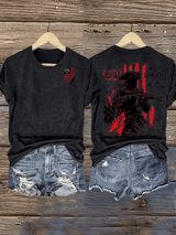 Women's  250th Anniversary Distressed American Flag 2-sided Shirt