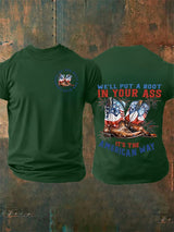 🔥Buy 3 Get 15% Off Men's We’ll put a boot in your ass it’s the American Way T-Shirt