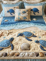 Ocean Waves 3-Piece Quilted Bedding Set