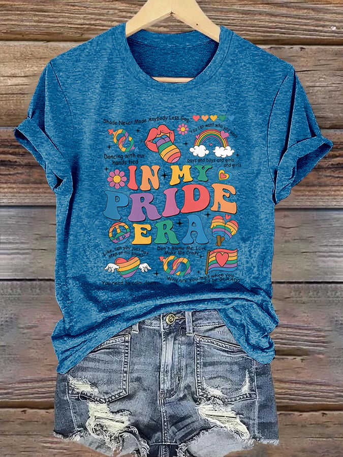 Women's  In My Pride Era, Pride Month Print T-Shirt