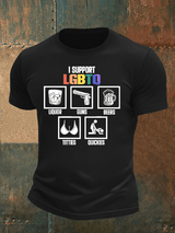 Men's I support LGBTQ Print T-shirt