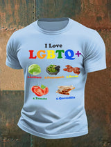 Men's LGBTQ+ Pride Graphic Tee for Food Lovers