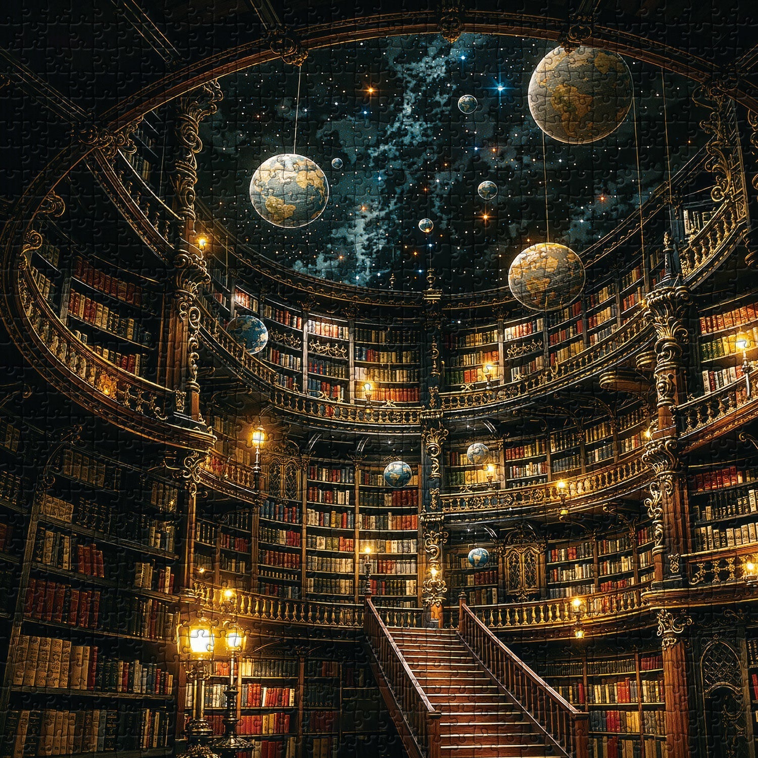 Cosmic Library Jigsaw Puzzle 1000 Pieces