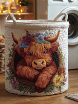 Holiday Farmstead Quilted Laundry Basket