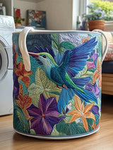 Hummingbird Dream Quilted Laundry Basket