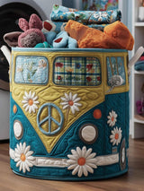 Hippie Van Quilted Laundry Basket