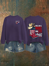 🔥Buy 3 Get 15% Off Women's  WE'LL PUT A B00T IN YOUR ASS Print   Sweatshirt