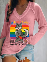 Women's  I'm a gay furry Funny LGBTQ Pride Month Shirt