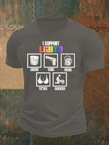 Men's I support LGBTQ Print T-shirt