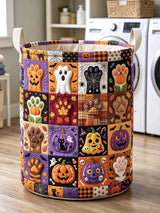 Halloween Paws Quilted Laundry Basket