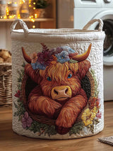 Holiday Farmstead Quilted Laundry Basket