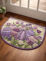 Bunny And Easter Eggs Quilted Welcome Mat