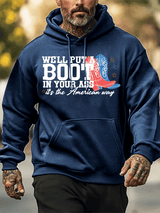 Men's  Courtesy of the Red, White and Blue Cowboy  Hoodie