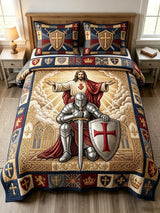 Christ Knight Three-Piece Quilted Bedding Set