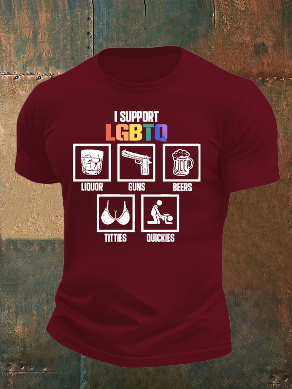 Men's I support LGBTQ Print T-shirt