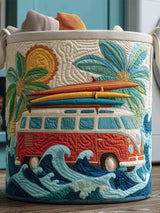 Palm Cruise  Quilted Laundry Basket