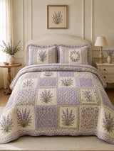 Lavender Fields Patchwork 3-Piece Quilted Bedding Set