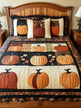 Halloween Pumpkin 3-Piece Quilted Bedding Set