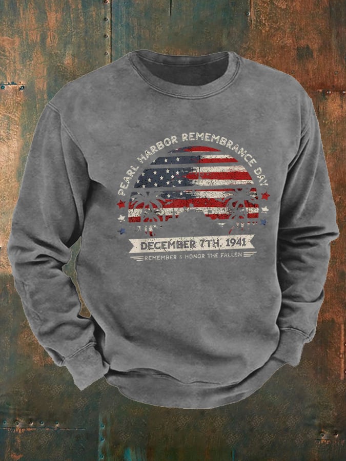 🔥Buy 3 Get 15% Off Men's  Pearl Harbor Memorial Day Hawaii USA Flag Day of Infamy Sweatshirt
