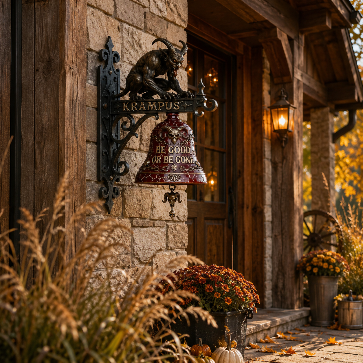 Krampus Wall-Mounted Decorative Bell