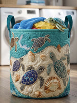 Sea Turtle Quilted Laundry Basket
