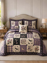 Mystic Lavender Garden Quilted 3-Piece Bedding Set