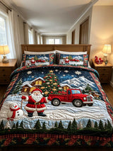 Santa Journey 3-Piece Quilted Bedding Set
