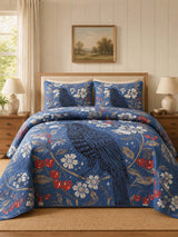 Raven Moonlight Garden Quilted 3-Piece Bedding Set