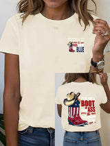 🔥Buy 3 Get 15% Off Women's WE'LL PUT A B00T IN YOUR ASS  Print T-Shirt