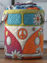Hippie Van Quilted Laundry Basket