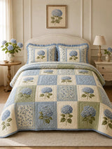 Charming Hydrangea Blossom 3-Piece Quilted Bedding Set