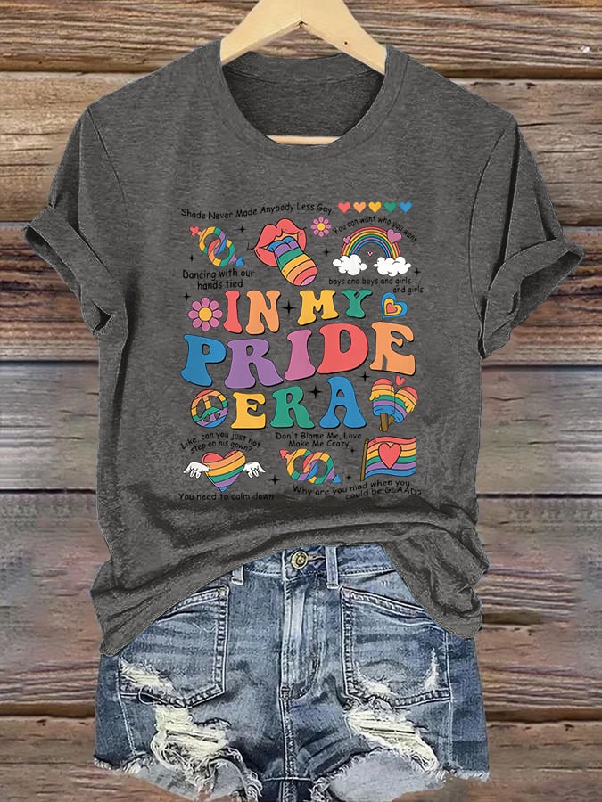 Women's  In My Pride Era, Pride Month Print T-Shirt