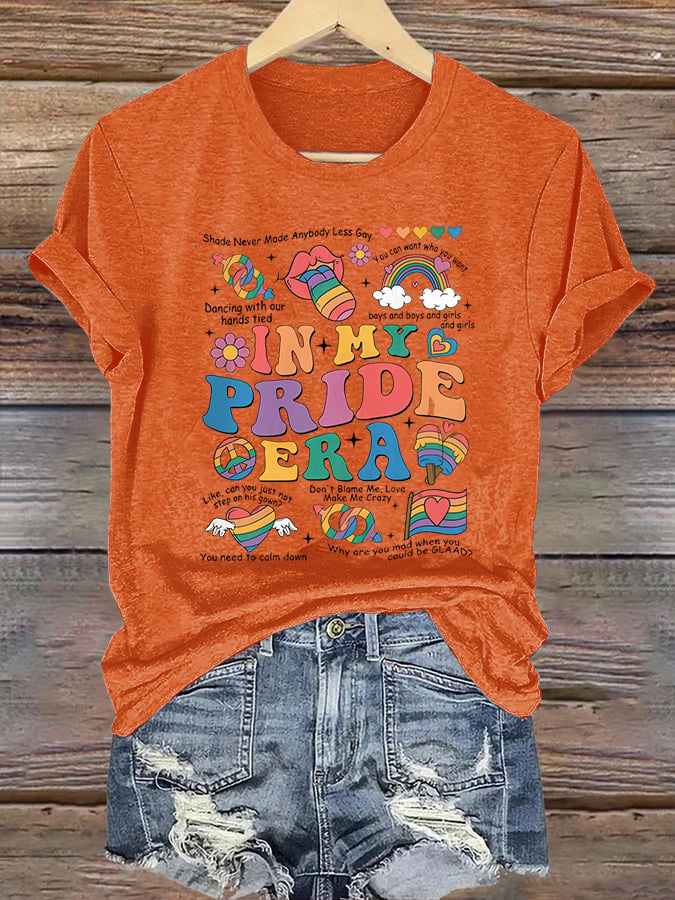 Women's  In My Pride Era, Pride Month Print T-Shirt