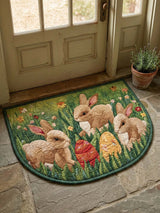 Easter Bunny and Egg Quilted Welcome Mat