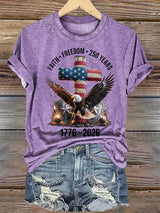 Women's  Faith-Freedom-Legacy 250 years strong Print T-Shirt
