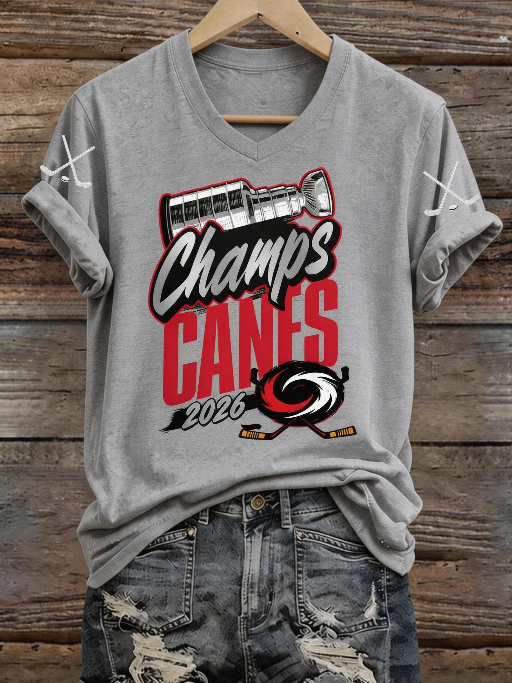 Women's Ice Hockey Print T-shirt