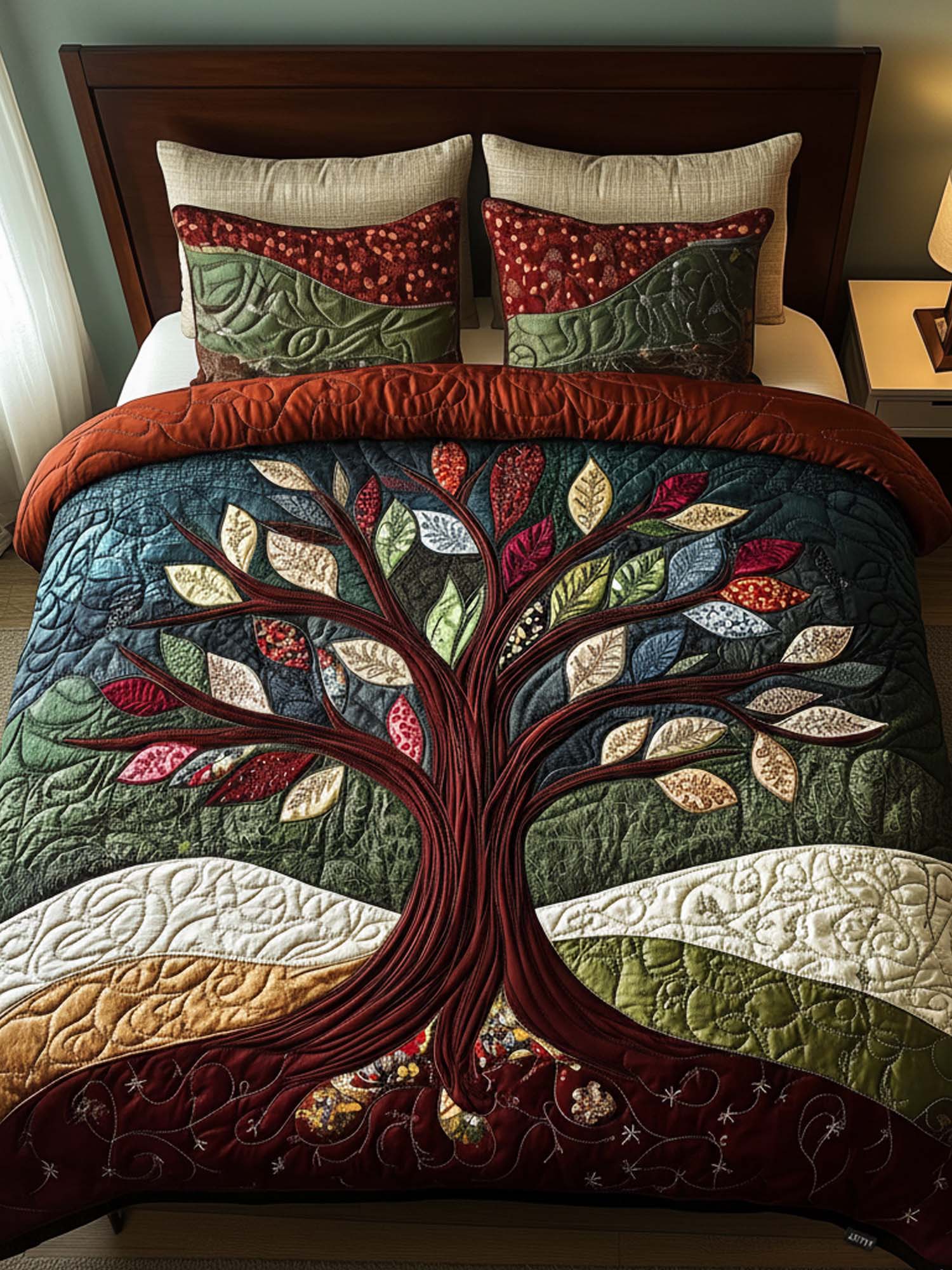 Nature Embrace 3- Piece Quilted Bedding Set