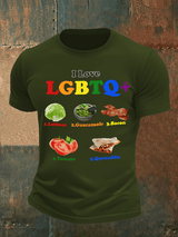 Men's LGBTQ+ Pride Graphic Tee for Food Lovers