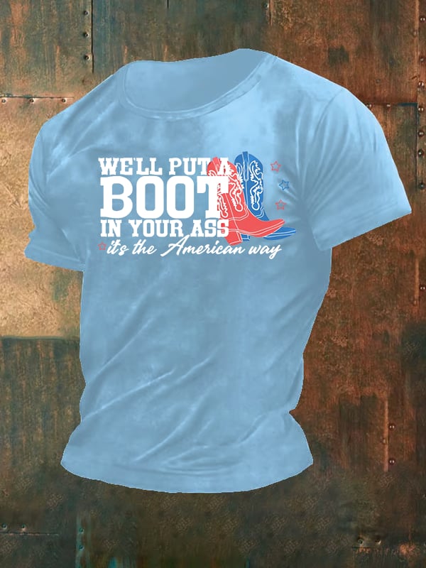 Men's  Courtesy of the Red, White and Blue Cowboy  T-Shirt