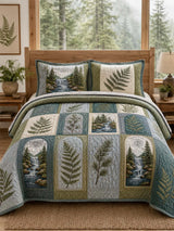 Pacific Northwest Forest Quilted 3-Piece Bedding Set