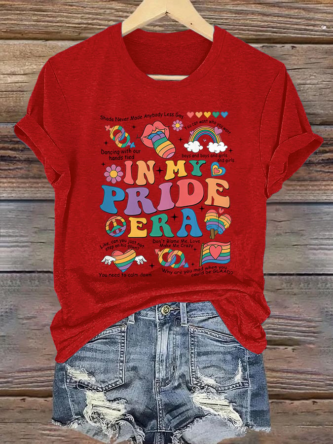 Women's  In My Pride Era, Pride Month Print T-Shirt