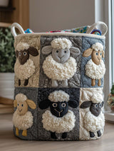 Cute Sheep Quilted Laundry Basket