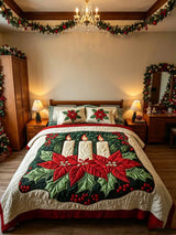 Festive Flames 3-Piece Quilted Bedding Set