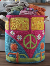 Hippie Van Quilted Laundry Basket