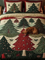 Forest Of Joy 3-Piece  Quilted Bedding Set