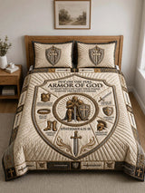 Armor Of God 3-Piece Quilted Bedding Set