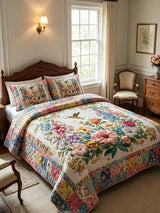 Blossom Fields 3-Piece Quilted Bedding Set