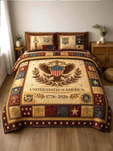 Heritage Patch 3-piece quilted bedding set