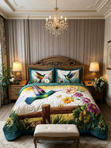 Morning Flutter 3-Piece Quilted Bedding Set